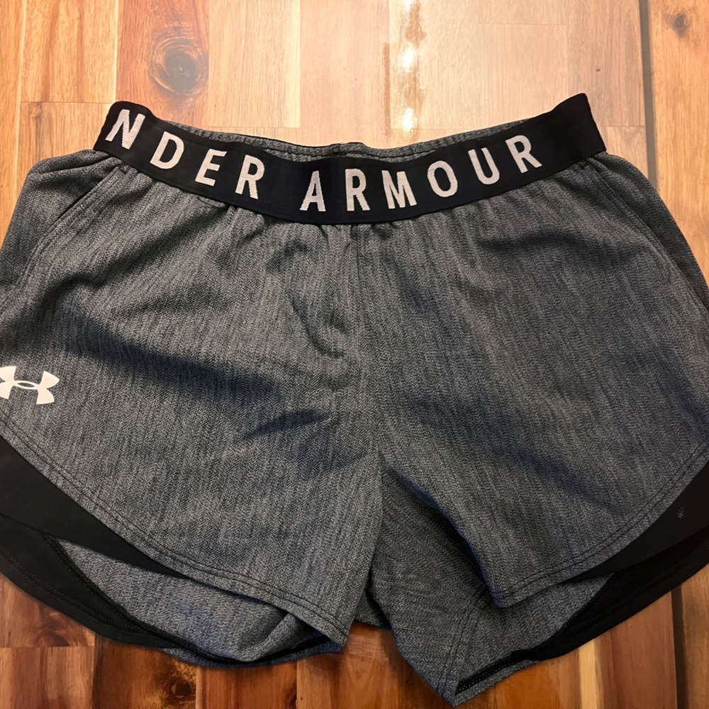 Under Armour Gray and Black Athletic Shorts
